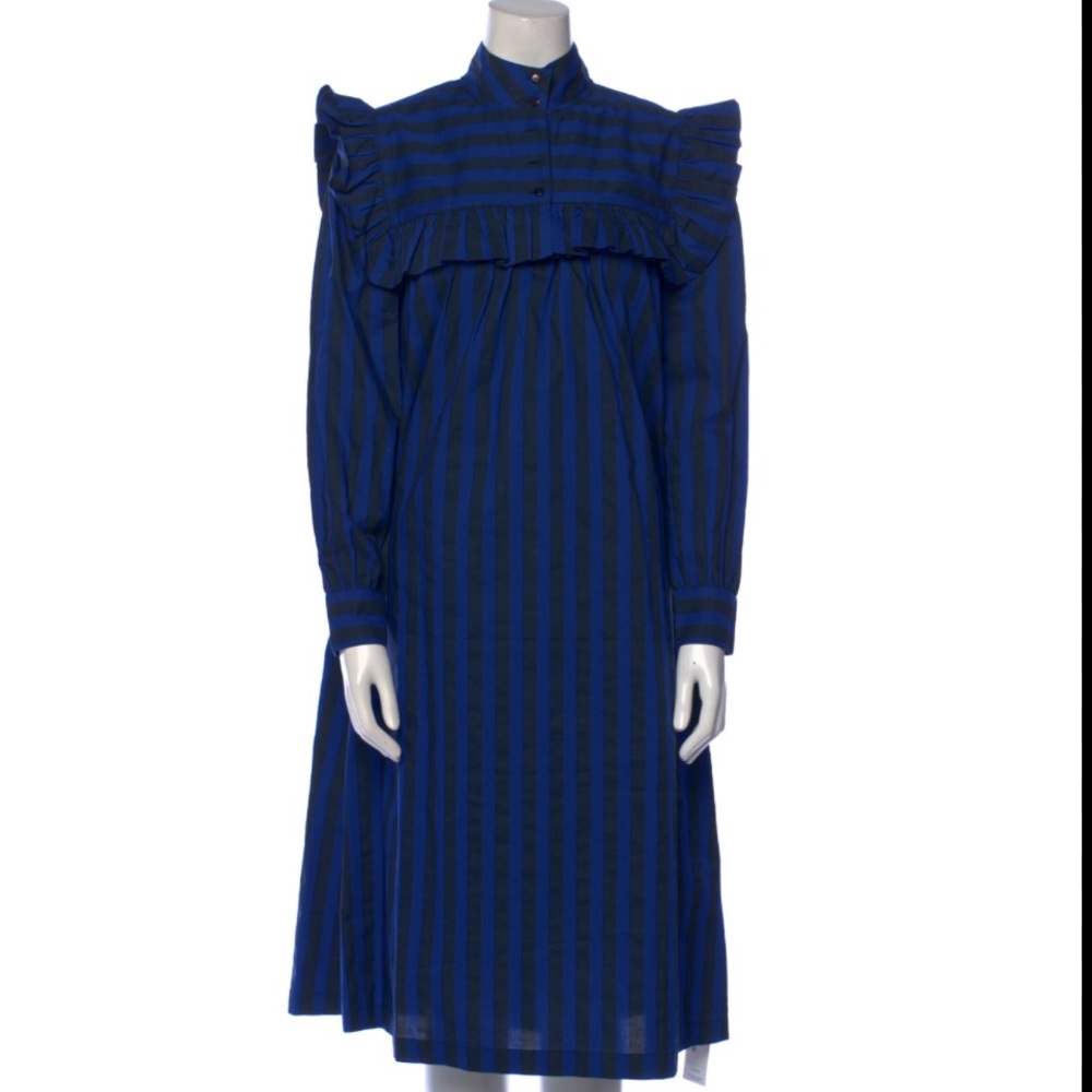 Clare V striped midi length dress size large